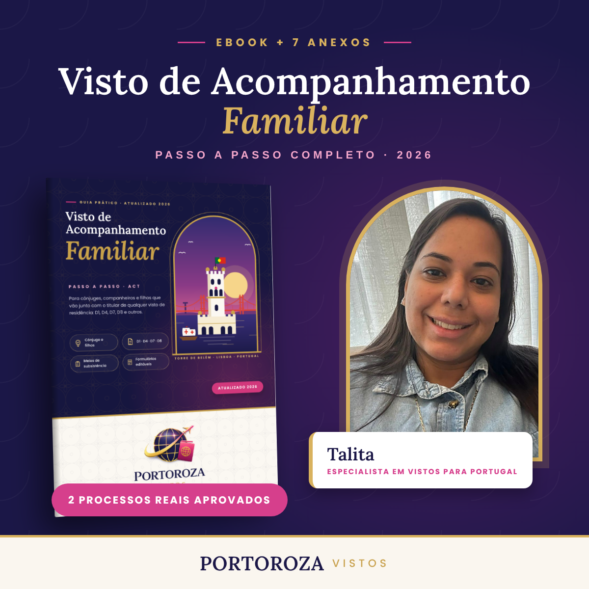 Mockup do ebook Visto de Acompanhamento Familiar com a Talita