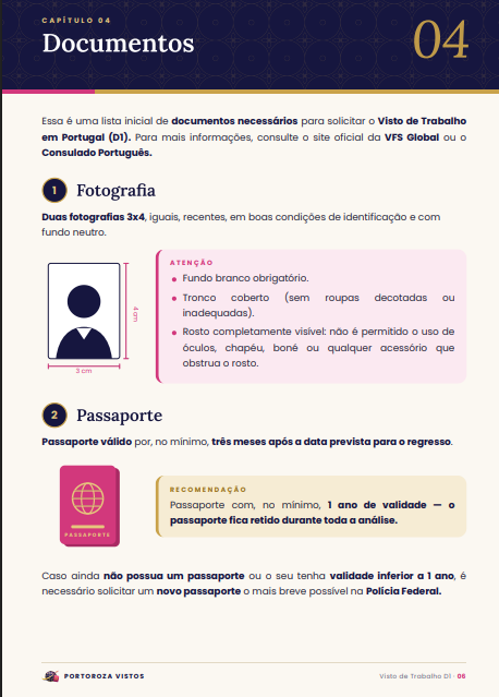 Capítulo 4 · Documentos necessários